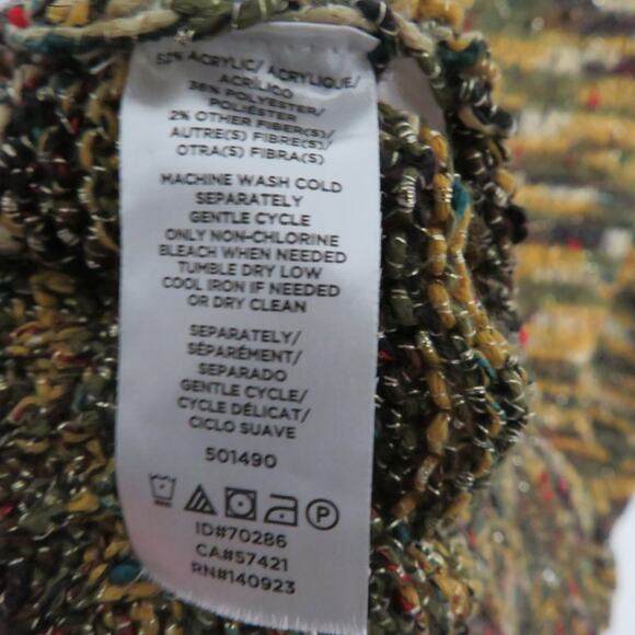 LOFT Womens Sz S Multicolor Knit Sleeveless Top Crew Neck Green Yellow Top - Picture 5 of 5